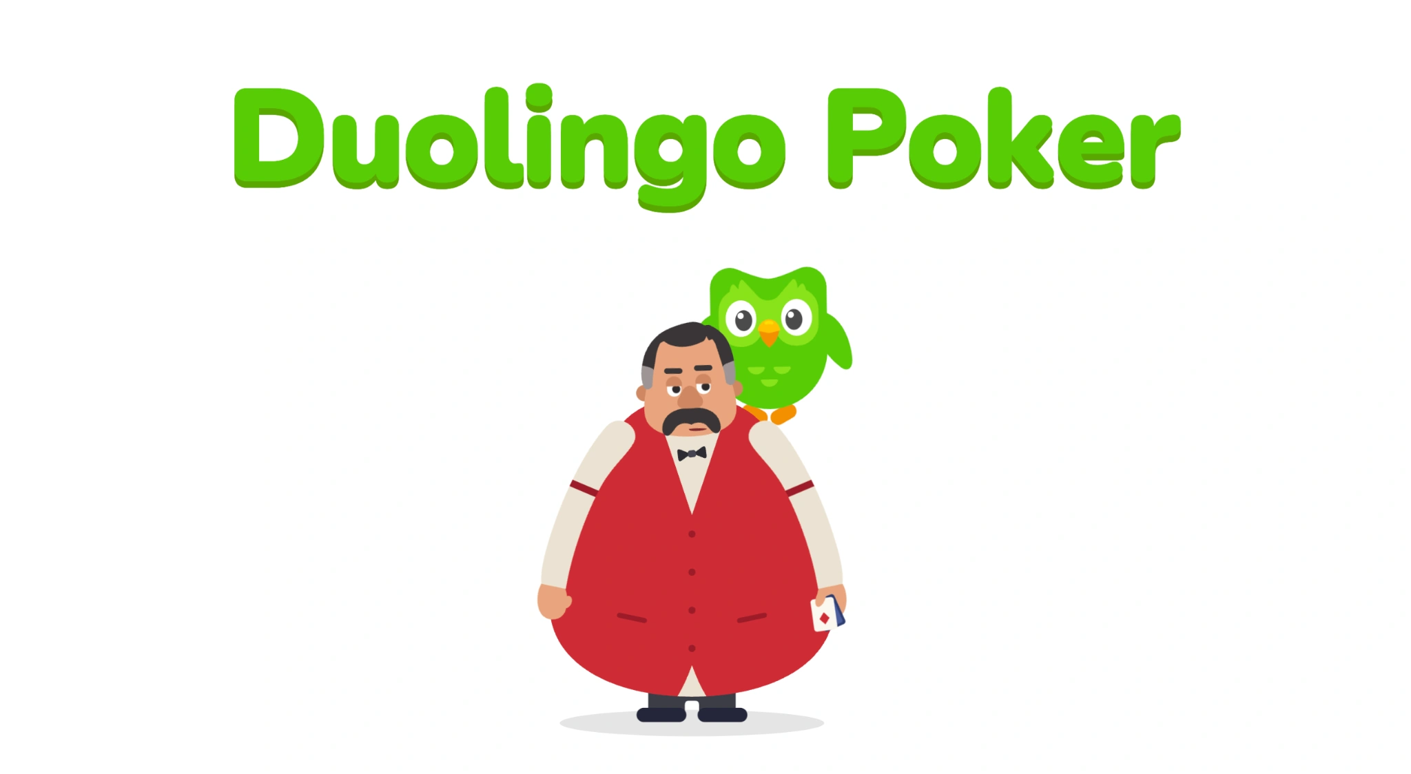Duolingo Poker title artwork with Tony and Duo