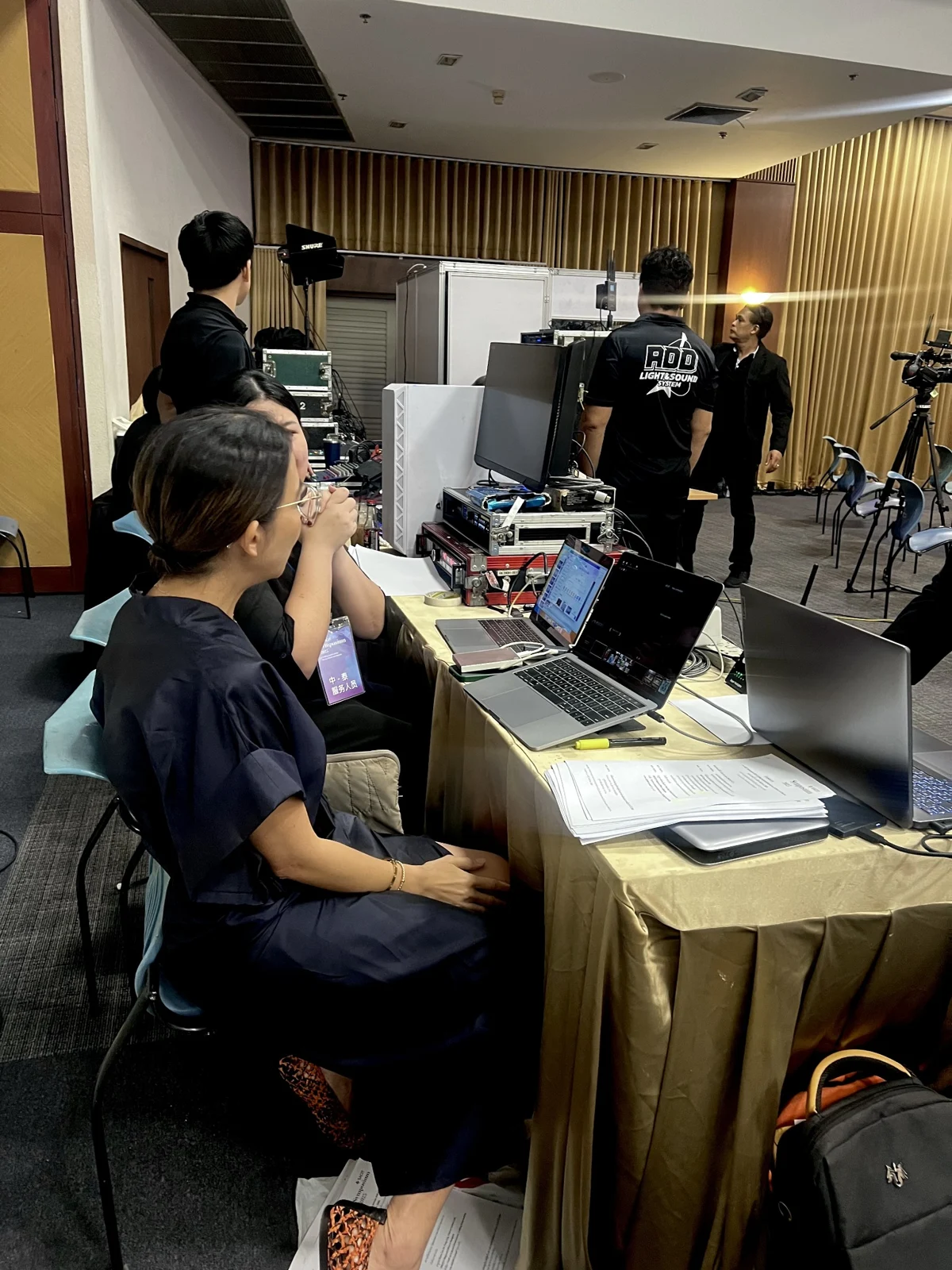 A team working in the studio