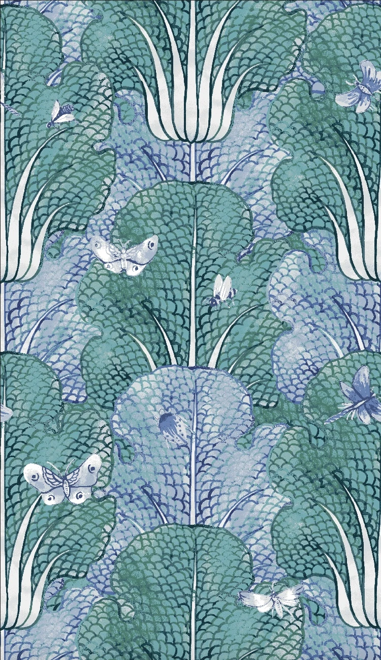 Botanical textile colorway study